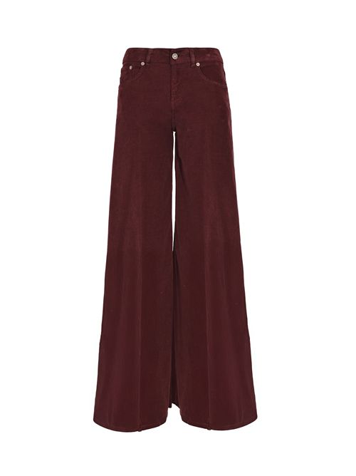 Jeans Marlen wide leg in cotone e lyocell millerighe Ribes DONDUP | DP775 VS0030 BM5527
